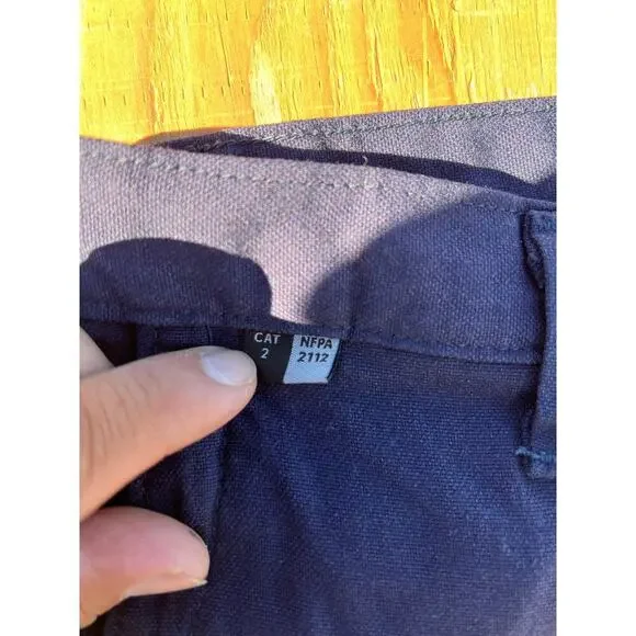 Carhartt Flame Resistant NFPA 2112 Navy Blue Cargo Men's Size 38x34 FR Work Y2K - Picture 10 of 12